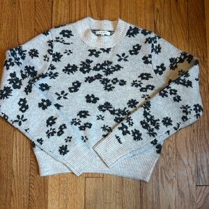 Z Supply Floral Patterned Sweater Small